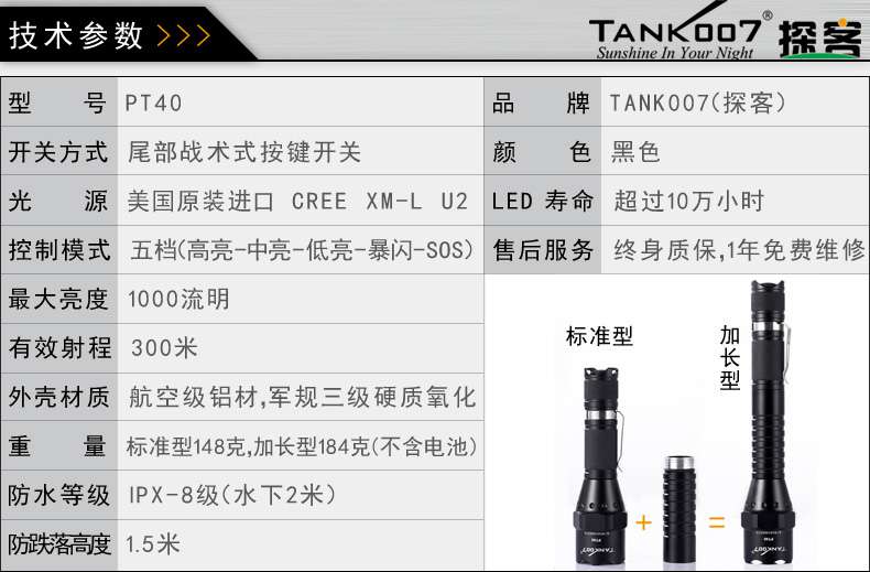 手電PT10，為戰(zhàn)術(shù)而生